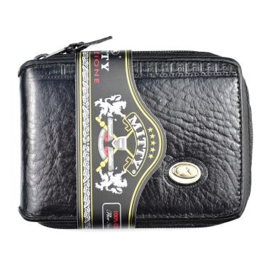 Imagem de Carteira Mitty Em Couro Com Ziper Preta  - M1Z