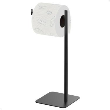 Imagem de Porta Papel Higiênico Preto - Aço Inox - Antiferrugem - 35cm