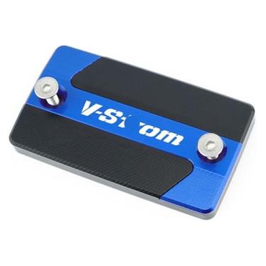 Imagem de Tampa do reservatório do cilindro de fluido de freio de motocicleta compatível com S&uzuki VStrom 250 650 1000 DL250 DL650 DL1000 V-Strom 1000/XT 2020 2021 (azul, 1 peça)