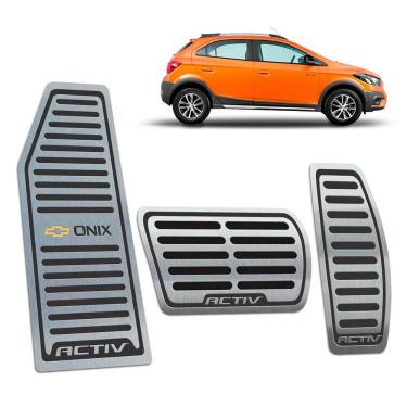 Imagem de Pedaleiras Automático + Descanso Onix Activ 2017/2019 Preto