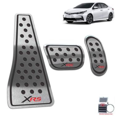 Imagem de Pedaleiras +  Descanso Toyota Corolla Xrs 2014 a 2019 Preto