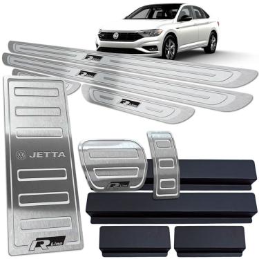 Imagem de Soleira Pedaleira Descanso Jetta R-line 250 TSI 18 19 Prata
