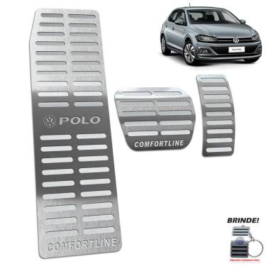 Imagem de Descanso de Pé + Pedaleira Polo Comfortline 2018 2020 Prata