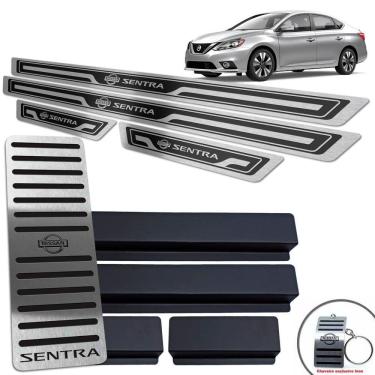 Imagem de Soleiras + Descanso Sentra 2017 A 2020 Preto Alto Relevo