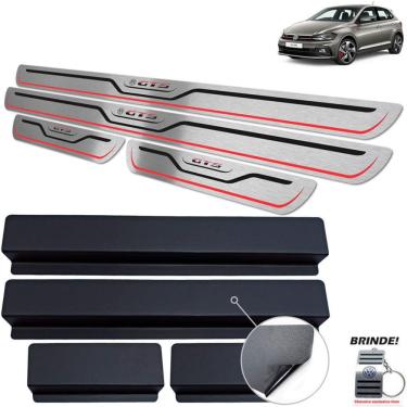 Imagem de Soleiras Gravação em Preto Baixo Relevo Polo GTS Aço inox