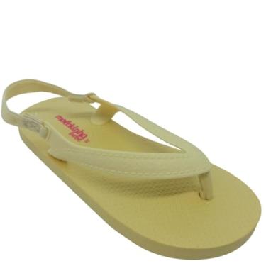 Imagem de Molekinha, Sandália Molekinha Menina Infantil PVC com Tira Elástica (Amarelo, BR, Bebê, Numérico, 25)