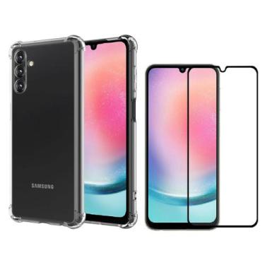 Imagem de Capa de telefone Samsung A24 5G à prova de choque com vidro temperado 