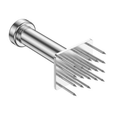 Imagem de Agulha de amaciador de carne de aço inoxidável, 18 agulhas afiadas, design quadrado de uma peça e cabo de metal completo para fácil aplicação, pode ser lavado na lava-louças, bife amaciante, carne