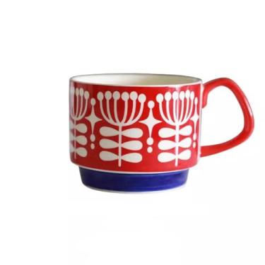 Imagem de URGDWEKJY Xícara de café de cerâmica de 7,6 cm, copo de café da manhã para meninas, casa, café, escritório, chávena de chá, copo de água, copo de suco