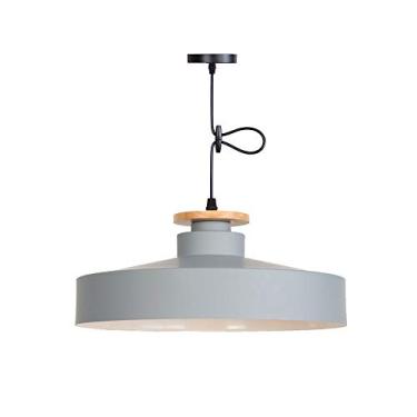 Imagem de CHENKUI Abajur criativo colorido, luminária pendente de restaurante, luminária industrial semi-embutida para pendurar base E26/E27, luminária de teto decorativa ajustável para cozinha, quarto, sala de