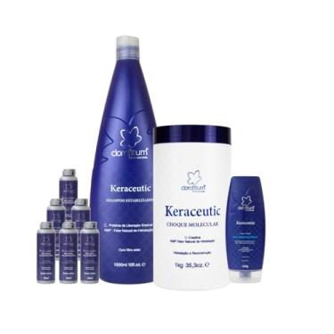 Imagem de Kit Keraceutic Máscara de Hidratação e Reconstrução1kg Shampoo Keraceutic 1l Leave-in 230ml
