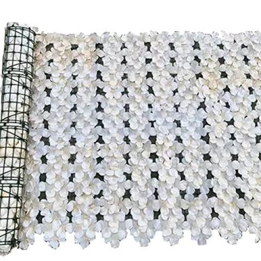 Imagem de LUZTOL Cerca de privacidade falsa expansível tela de cerca de privacidade de hera falsa 1 m x 3 m cerca folha exterior varanda jardim festa casamento campanha de natal pessoa animais de estimação (cor