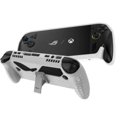 Imagem de NINKI Capa protetora para ASUS ROG Xbox Ally X 2025 com suporte, capa protetora leve de silicone com absorção de choque para ASUS ROG Xbox Ally X protetor de para-choque acessórios branca