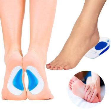 Imagem de Kit 2 Pares Palmilha Gel Sola Esporão Calcanhar Alívia Dor - Swg