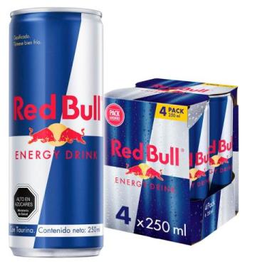Imagem de Bebida Energética Red Bull Energy Drink 250ml - 4 Unidades