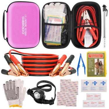Imagem de Kit de Emergencia para Carro COOGEO Rosa con Cables de Arranque