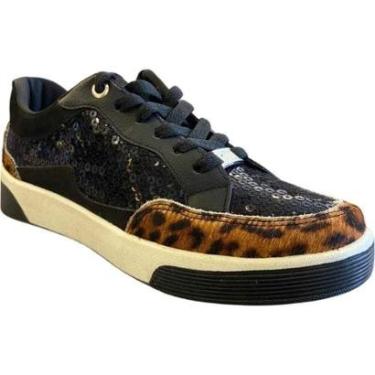 Imagem de Tênis Plataforma Animal Print Onça Tendência Moda 37054 Marina Mello-Feminino
