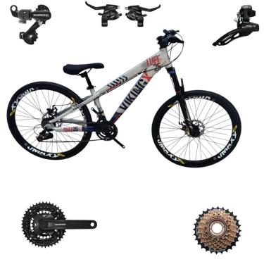 Imagem de Bicicleta 26 VikingX Tuff25 21v SHIMANO Freeride Disco Mecânico Pneu Slick 1.50-Unissex