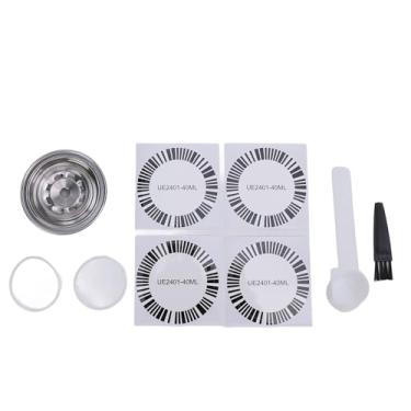 Imagem de Pilipane Adaptador reutilizável de cápsulas de café em aço inoxidável, suporte para conversor de cápsulas de café, compatível com máquinas de café Next POP, material durável PP SUS, inclui acessórios
