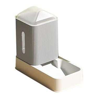 Imagem de Acouto Conjunto de Comedouro e Dispensador para Animais de Estimação - Alimentador Automático para Cães e Gatos de 3,5L Com Componentes Removíveis para (Cinza)