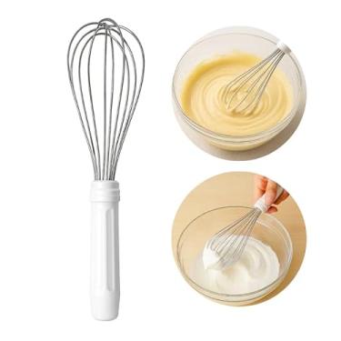 Imagem de Batedor Fouet de Ovos Aço Inox Profissional para Bolos Clara Ovo Cremes Massas Cozinha Manual