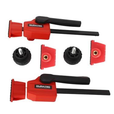 Imagem de Grcfumo 2 braçadeiras do cão do banco dos pces, plástico de alta dureza e braçadeiras bancada de aço liga, ferramenta ajustável barra do desktop para trabalhar madeira