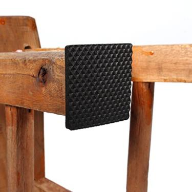 Imagem de 12 peças de almofadas antiderrapantes para móveis, almofadas quadradas de borracha para cadeira de mesa autoadesivas, pés de cadeira de borracha para pisos de madeira