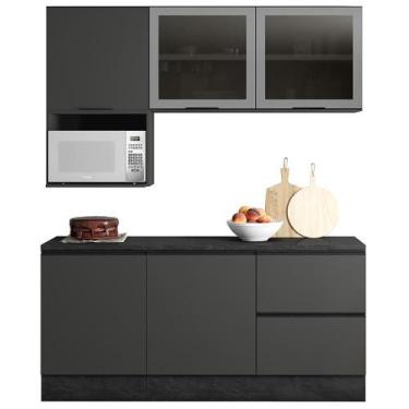 Imagem de Cozinha Modulada 5 Peças 178 Cm Etti Grafite Pln - MILANI MOVELARIA