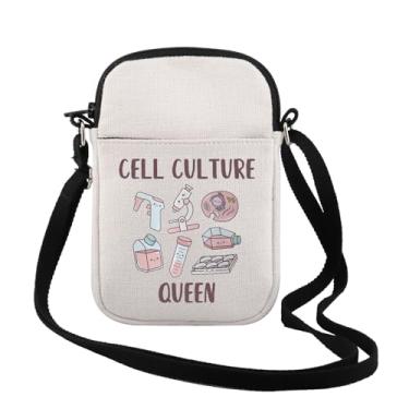 Imagem de TSOTMO Science Gifts for Women Cell Culture Queen Bolsa tiracolo Microbiologia Gift Lab Tech Bolsa de ombro, Cell Culture Cr, Tendência