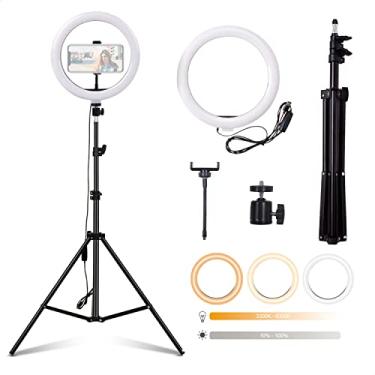 Imagem de Iluminador Ring Light Anel Luz 26cm Com Tripé Make Fotos e Gravações T-Photo