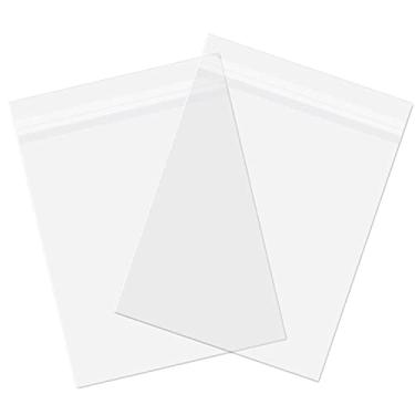 Imagem de AUEAR 28 cm x 35,5 cm (pacote com 100) mangas de plástico transparente – livre de ácido 1,6 mil, sacos transparentes resseláveis para impressões 28 x 35,5 cm, fotos, documentos, roupas, camiseta