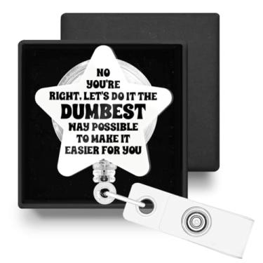 Imagem de Carretel de crachá retrátil engraçado com clipe jacaré, porta-crachá retrátil com clipe jacaré, presentes para enfermeira, professora, trabalhadora de consultório médico, médico, você está certo