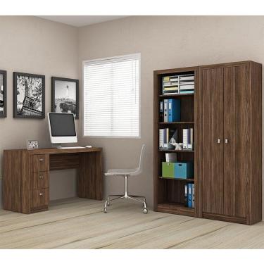 Imagem de Conjunto para Home Office 3 Peças Nogal Tecno Mobili
