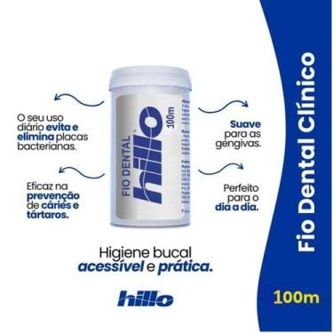 Imagem de Fio Dental Hillo 100m  Limpeza Bucal Diária Resistência e Conforto