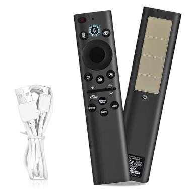 Imagem de Substituição remota solar recarregável para Samsung Smart TV, Solarcell, carregamento rápido USB-C/tipo C, voz e BT, compatível com controle remoto Samsung para Smart TV 2025-2018