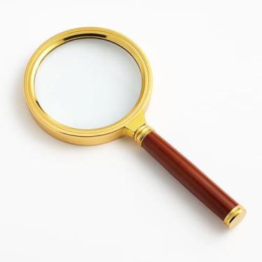 Imagem de Lupa Lente de Aumento 90mm Potente Zoom De 10x Cabo Ergonomico Lente de Vidro Óptico Real