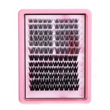 Imagem de Conjunto de Cílios Postiços em Cluster Simples Grande Capacidade com Caixa Armazenamento Exclusiva Quantidade Suficiente para Múltiplas Necessidades Maquiagem Clusters Independentes Visual Natural Ade