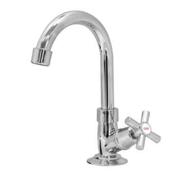 Imagem de TORNEIRA ACQUAFAM BICA ALTA E MÓVEL BANCADA PARA LAVATÓRIO CROMADA – FAME