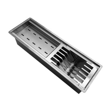 Imagem de Canal Organizador Calha Úmida Inox Cozix de 47cm