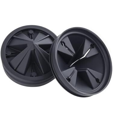 Imagem de Pacote com 2 protetores de respingos para descarte de lixo, 9,5 cm, defletor de pia de substituição, bujões de drenagem silenciosos removíveis, acessórios para triturador de lixo