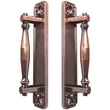 Imagem de Puxador Duplo Strauss 250mm Cobre Antigo Porta Pivotante - Maximametai