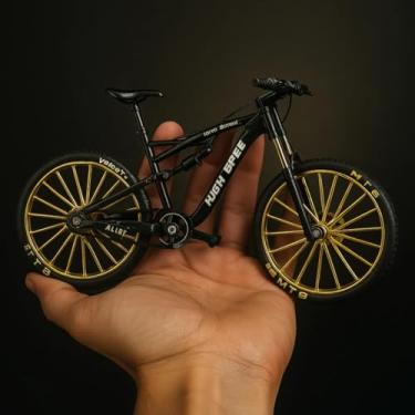 Imagem de Bicicleta Bike Miniatura Colecionável Brinquedo Crianças Dobrável Faz de conta
