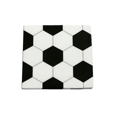 Imagem de Guardanapo Bola Futebol 33x33Cm 20 Unidades Folha Dupla Prata Festas
