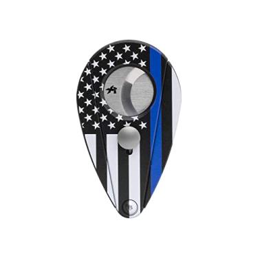 Imagem de Xikar Cortador de charutos Xi2 série Hero, corta até 60 charutos de calibre anel, ação de guilhotina dupla acionada por mola, lâminas de aço inoxidável 440 com classificação Rockwell C de 57, polícia