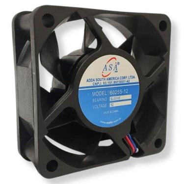 Imagem de Cooler 60x60x25mm 12v Micro Ventilador 6025S-12 D61 Bucha Alta Ventila