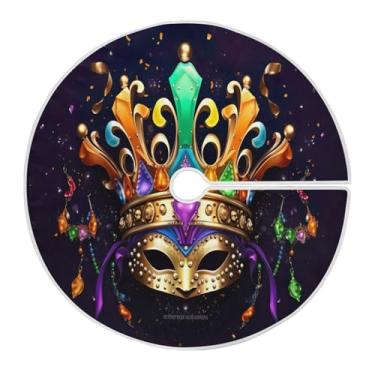 Imagem de Blueangle Saia de árvore de carnaval de 118 cm saia de poliéster macio para decoração de carnaval (296)