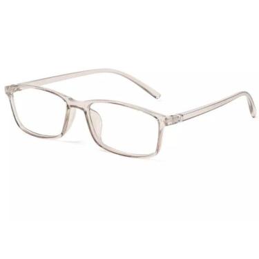 Imagem de Óculos Transprente Bege Anti Luz Azul Blue Ray Uv UltraLeve - DCXAM