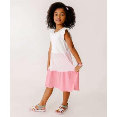 Imagem de Vestido Infantil Recorte Babado Marisa Tam 4 a 10-23027, Branco, 6