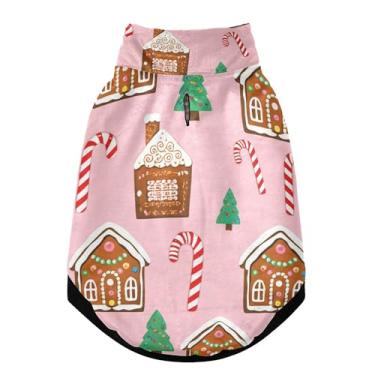 Imagem de SEHANY Casaco de Natal de gengibre para cães pequenos, super quente, à prova de vento, jaqueta de inverno, macia, aconchegante para animais de estimação, moletom para clima frio na neve com furo na