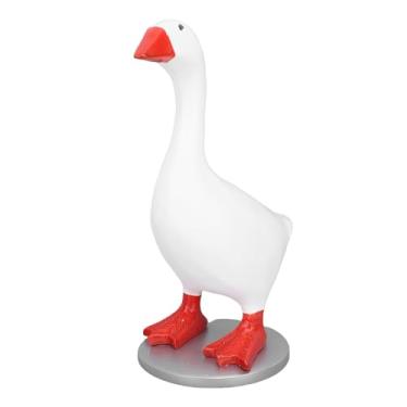 Imagem de Zerodis Decoração de Ganso de Mesa, Ganchos de Chave Estátua de Ganso de Resina Com Bico Magnético Forte Decoração de Mesa Engraçada para Entrada de Escritório Em Casa, Lindos Presentes de (Com base)